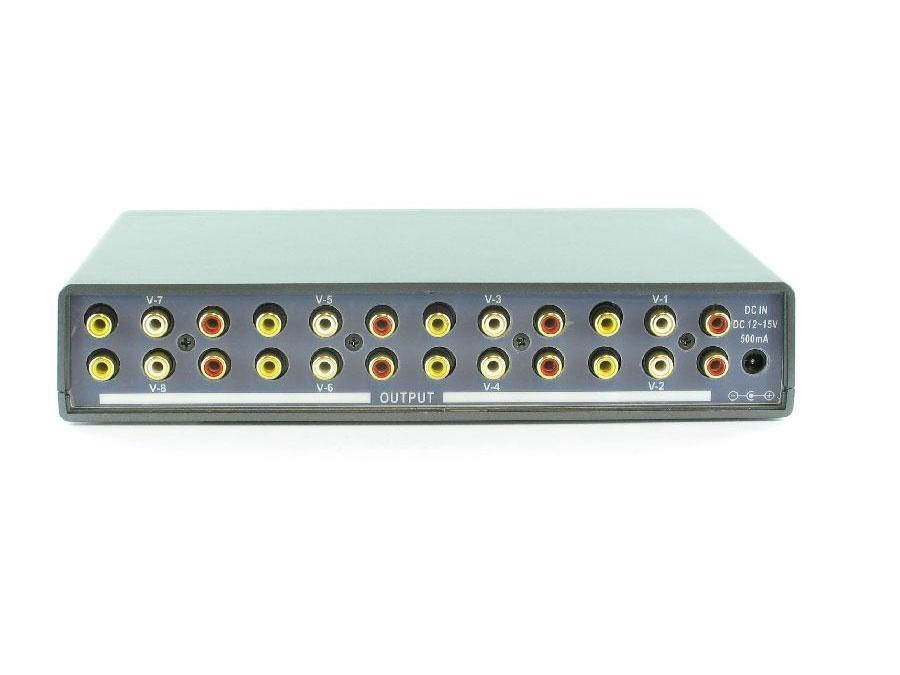 1x8 1:8 AV COMPOSITE RCA DISTRIBUTION AMPLIFIER SB-3708