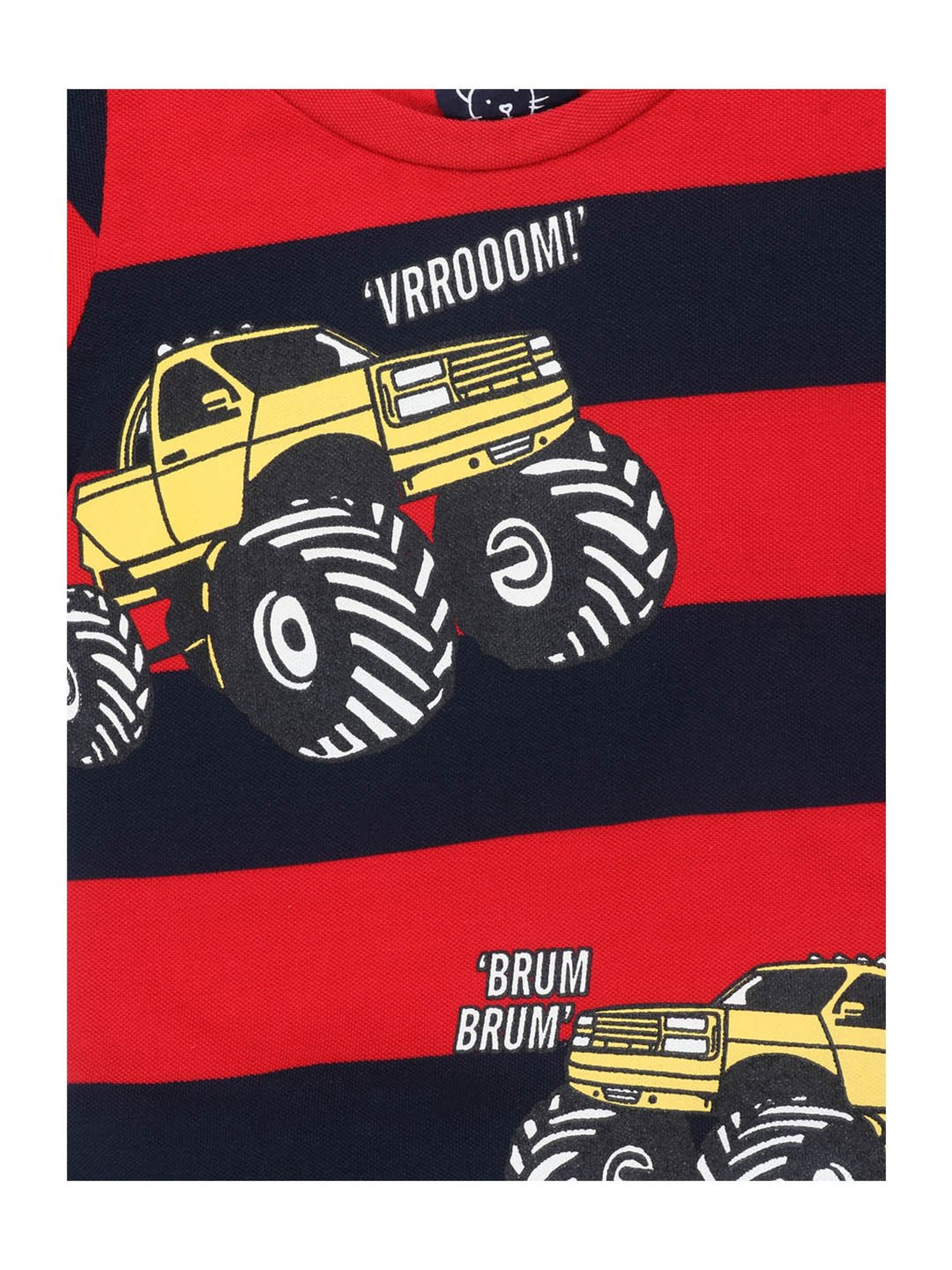 Lazy Shark Kids Red & Navy Printed  T-Shirt with  Shorts