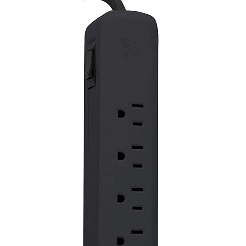 Electric 78438 Designer Series Power Strip 6 Outlet Black