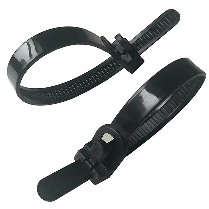 50 Pieces] Reusable Cable Ties,  Nylon Heavy Duty Zip Ties Mini Flexible Cable Tidies Slipknot Straps(Black)