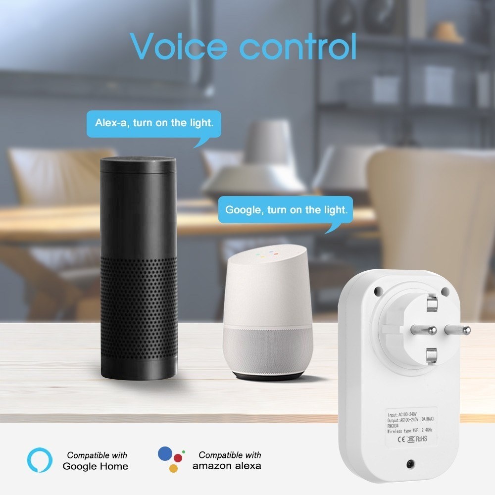 Smart Power Plug Smart Home Socket Voice Control Compatible with Amazon Echo & for Google Home IFTTT Tmall Elf
