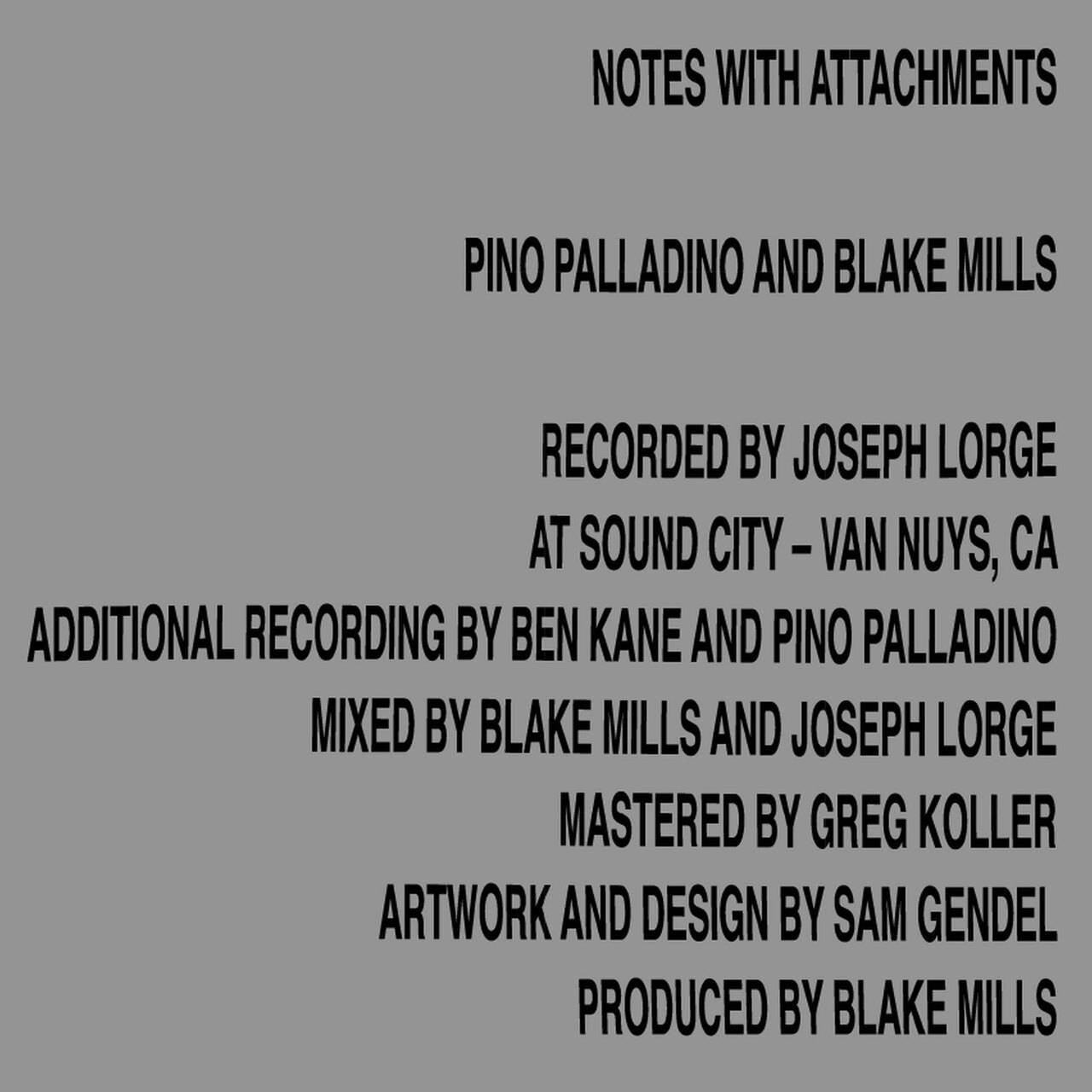 Pino Palladino & Blake Mills Notes With Attachments LP (Vinyl)