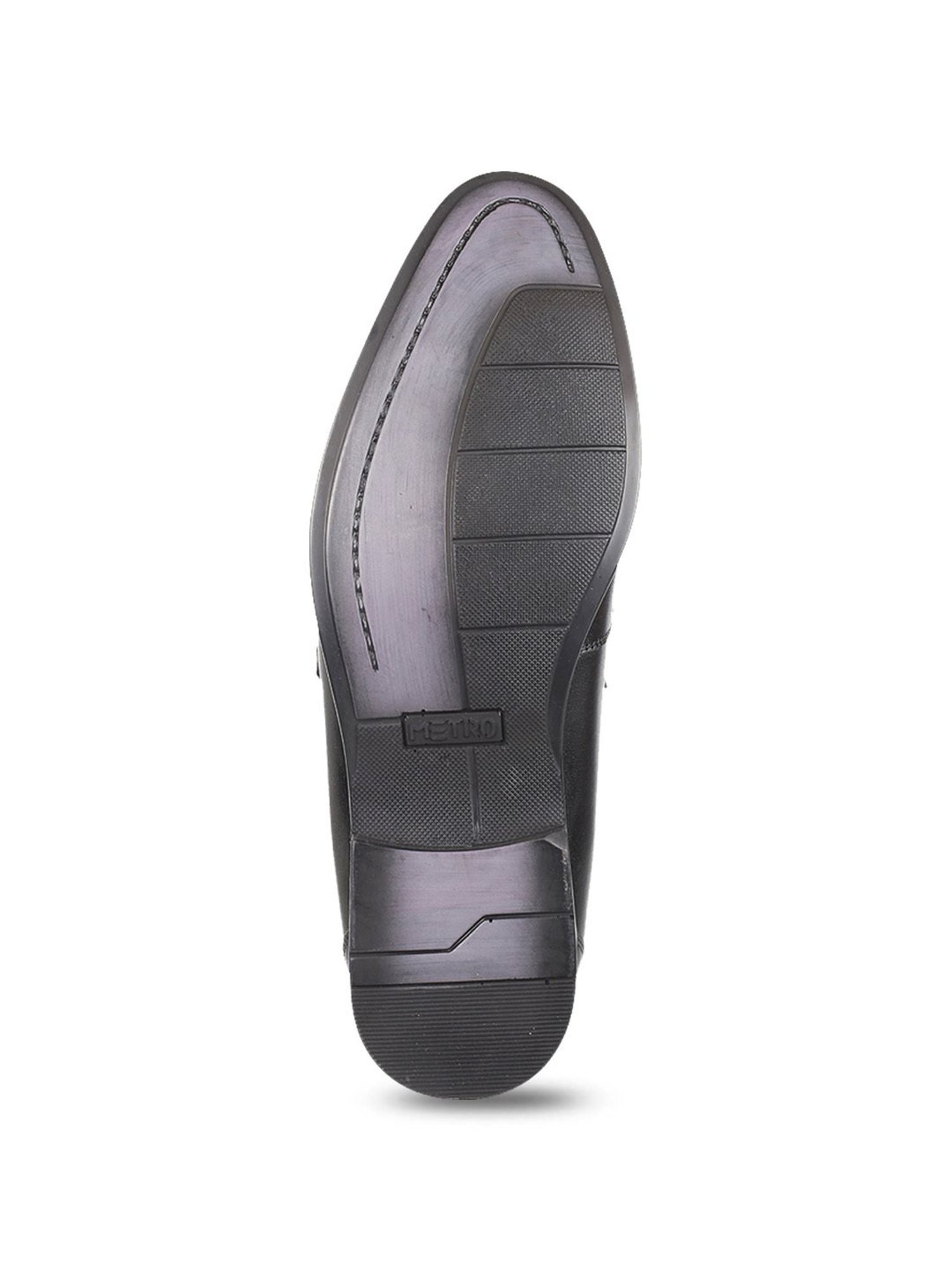 Metro Men's Black Monk Shoes