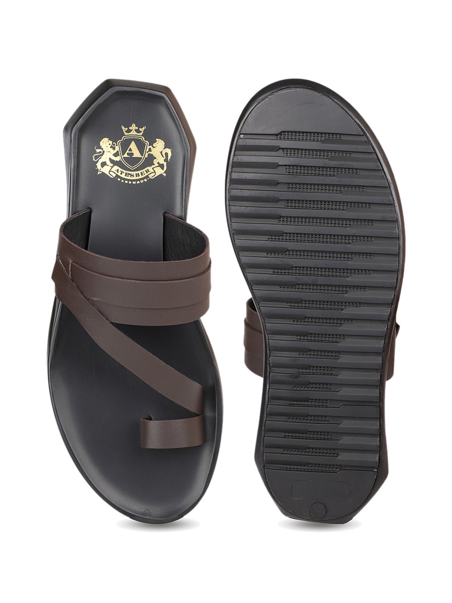 Atesber by Inc.5 Men's Brown Toe Ring Sandals