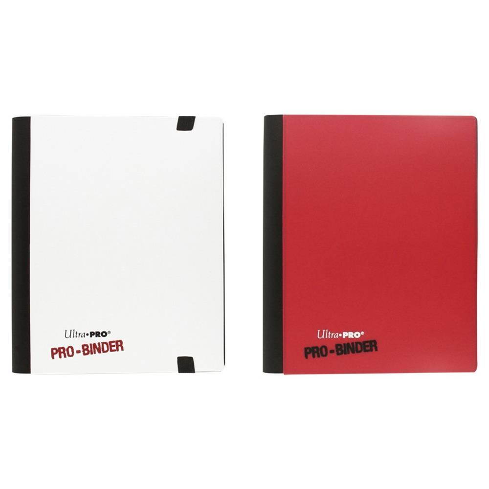 Ultra Pro 84025 4-Pocket Red And White Flip Binder