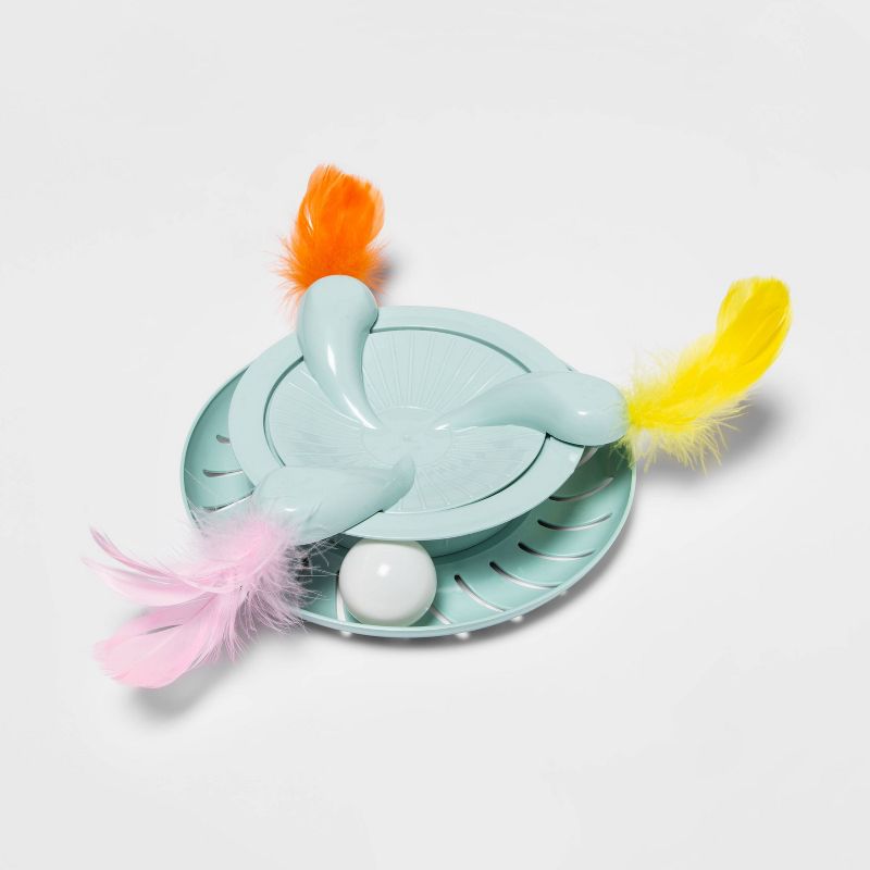 Ball Track Cat Spinner Toy - Teal - Boots & Barkley™