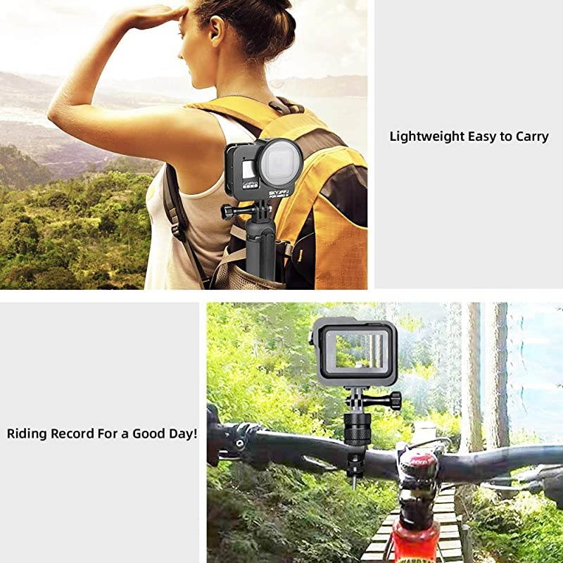 GearCompatible Hero8 Aluminum Case with Circular Lens Ring52mm UV FilterPerfect Cold Shose for MountExpert Protective Aluminum Case for Easy to Reach All Buttons and Ports