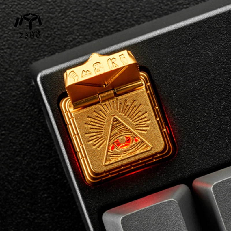 1pc ZOMO Pharaoh Eye of God Key Cap Original Personality Metal Translucent Mechanical keyboard Keycap