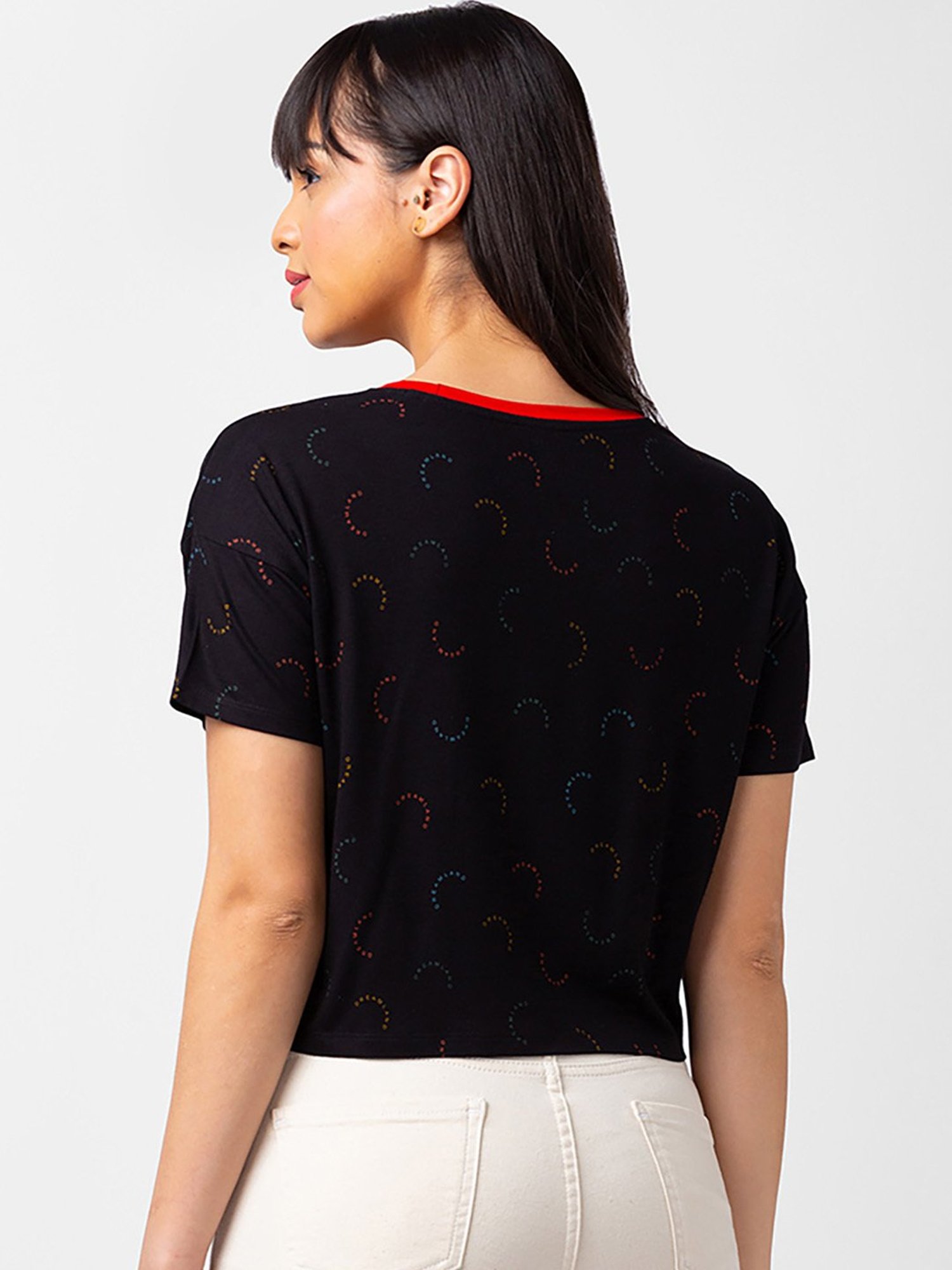 Spykar Black Printed Top