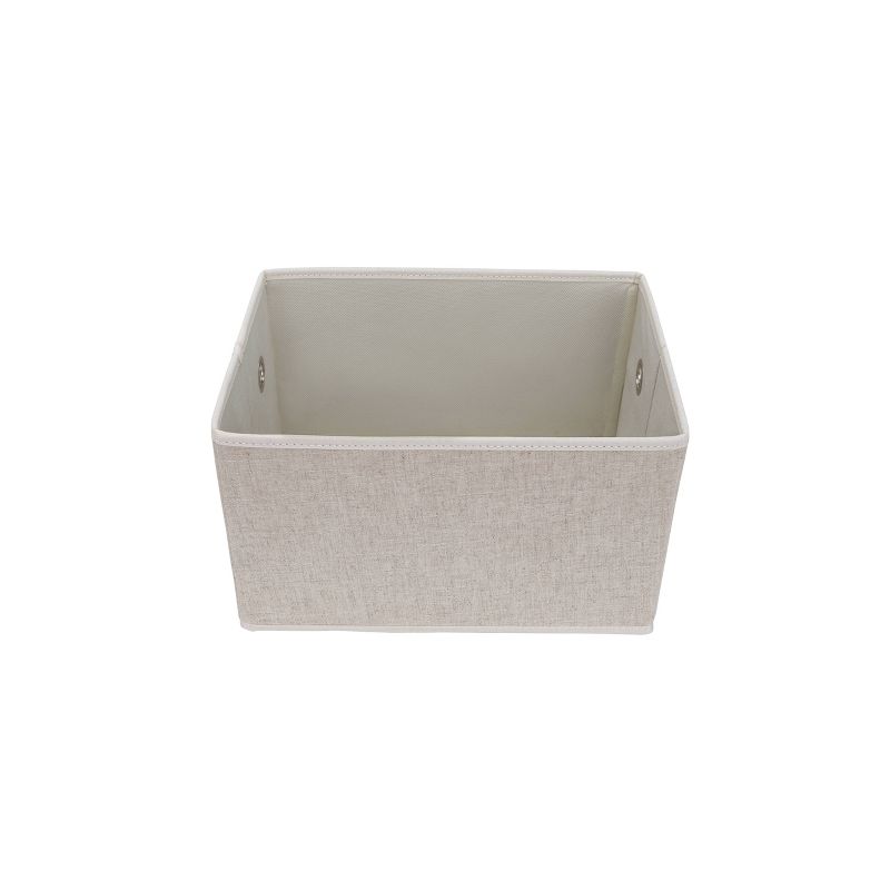 StorageWorks Set of 2 11L Fabric Storage Bins with Cotton Rope Handles Beige