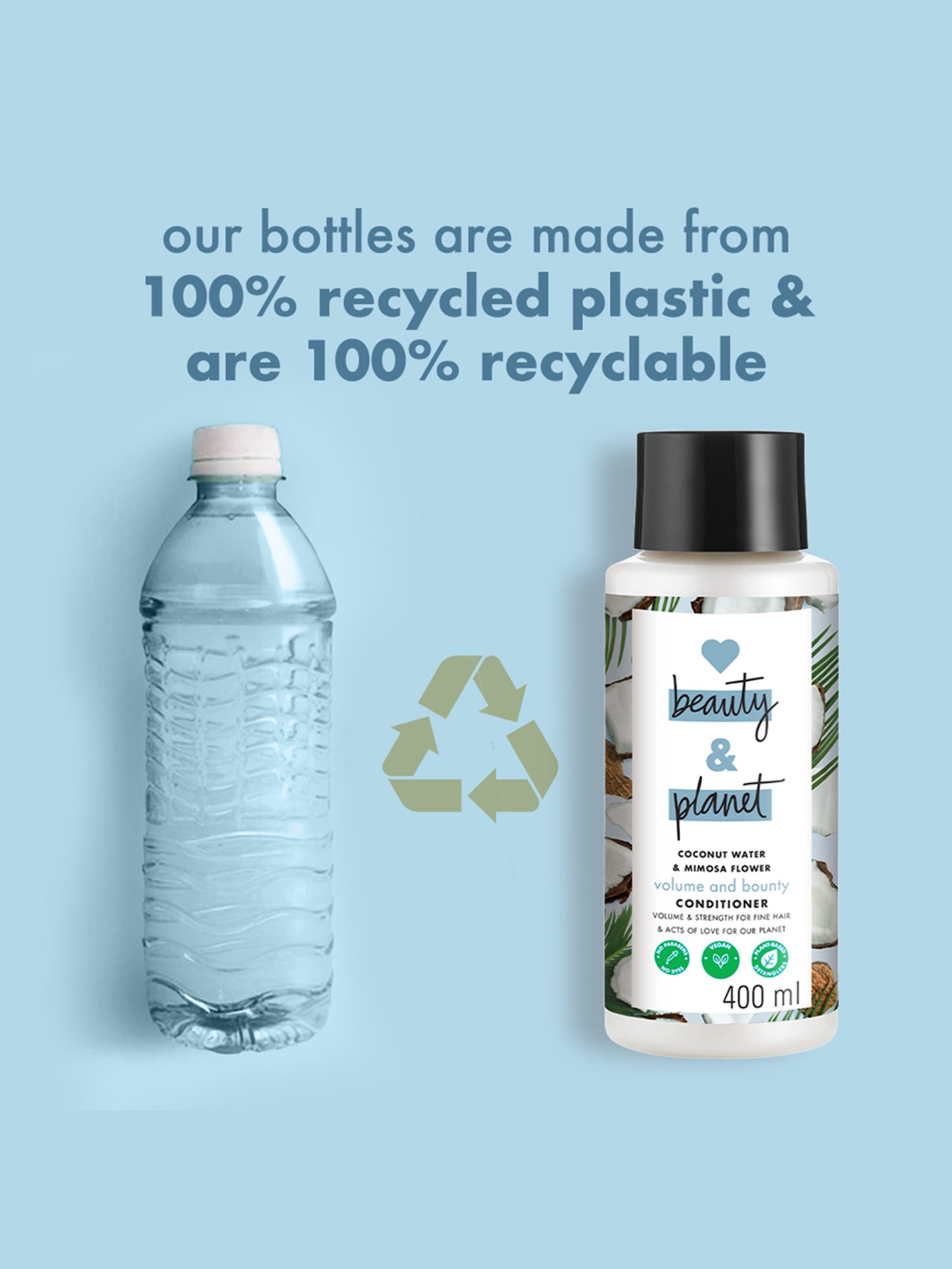 Love Beauty & Planet Coconut Water & Mimosa Flower Volume and Bounty Conditioner - 200 ml