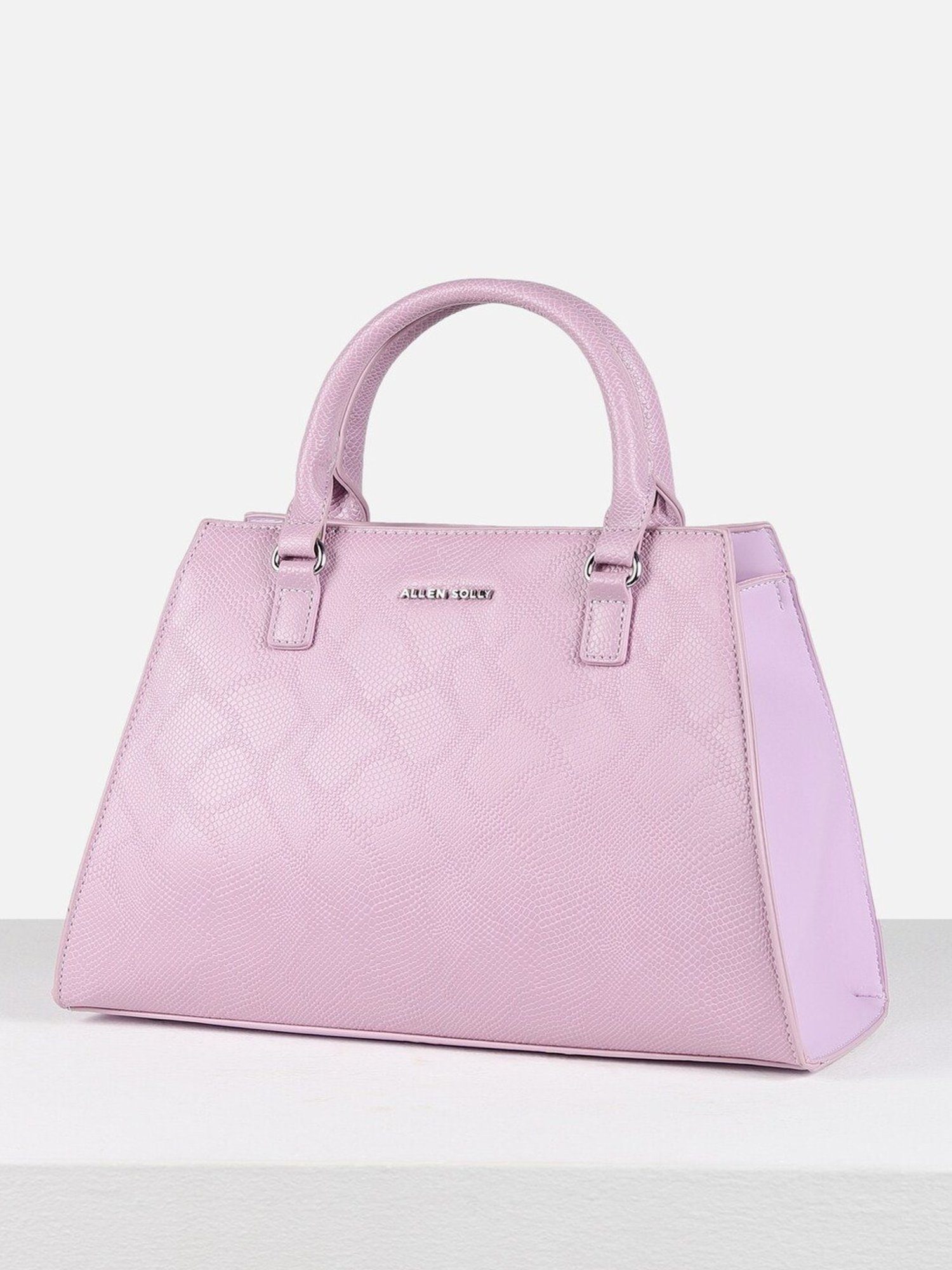 Allen Solly Purple Textured Medium Handbag