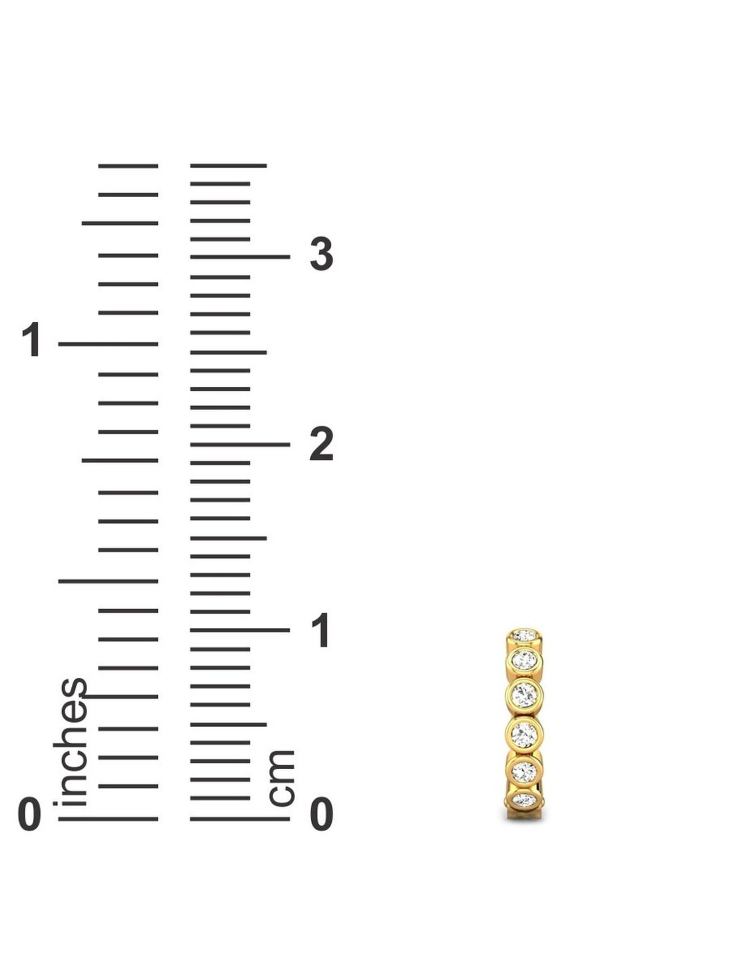 Candere by Kalyan Jewellers 18k Yellow Gold and Diamond Nosepin for Women