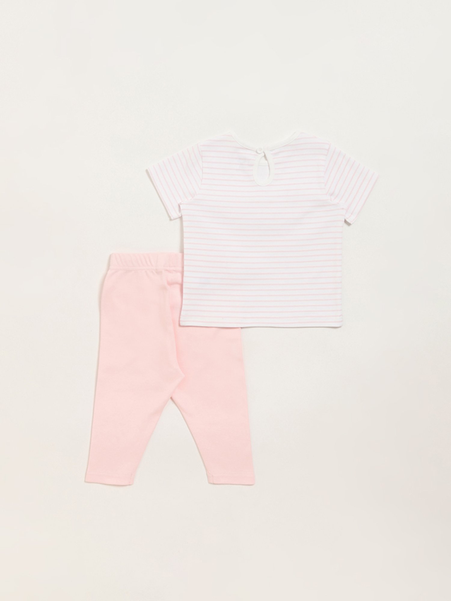 HOP Baby by Westside Pink Bunny T-Shirt & Leggings