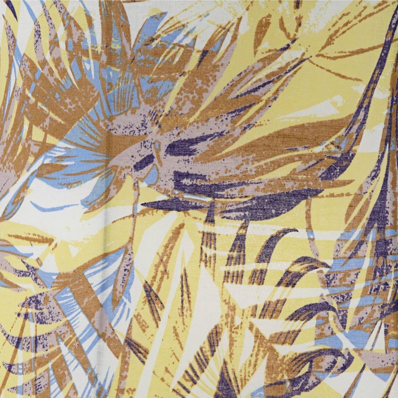 Springcrest Neiva Yellow Palm Leaf Medium Soft Drum Lamp Shade 13" Top x 14" Bottom x 11" High (Spider) Replacement with Harp and Finial