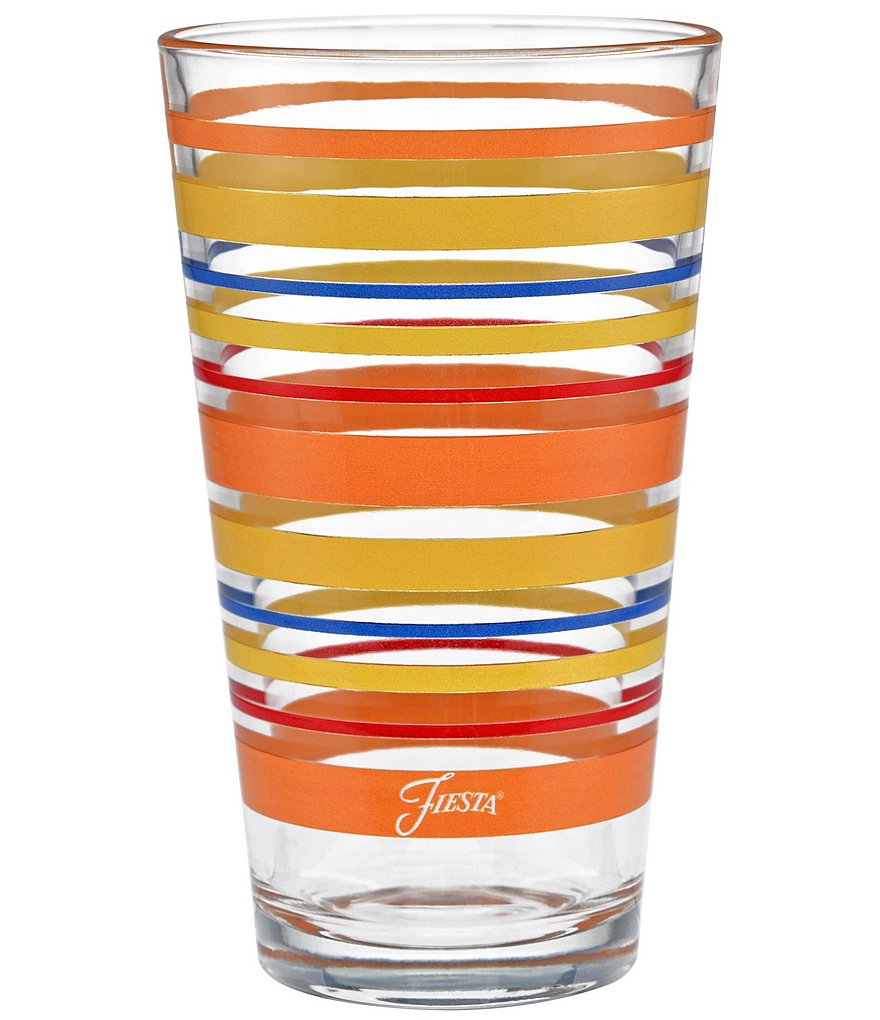 Fiesta Sienna Sunset Stripe Highball Glasses, Set of 4