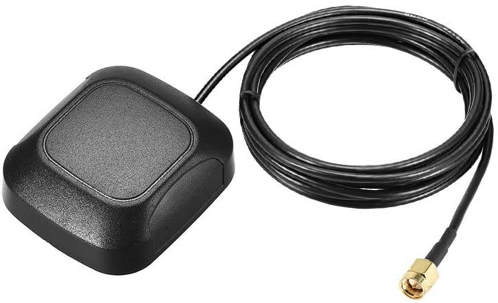 uxcell GPS Active Antenna SMA Male Plug 28dB Aerial Connector Cable Magnetic Mount 5 Meters