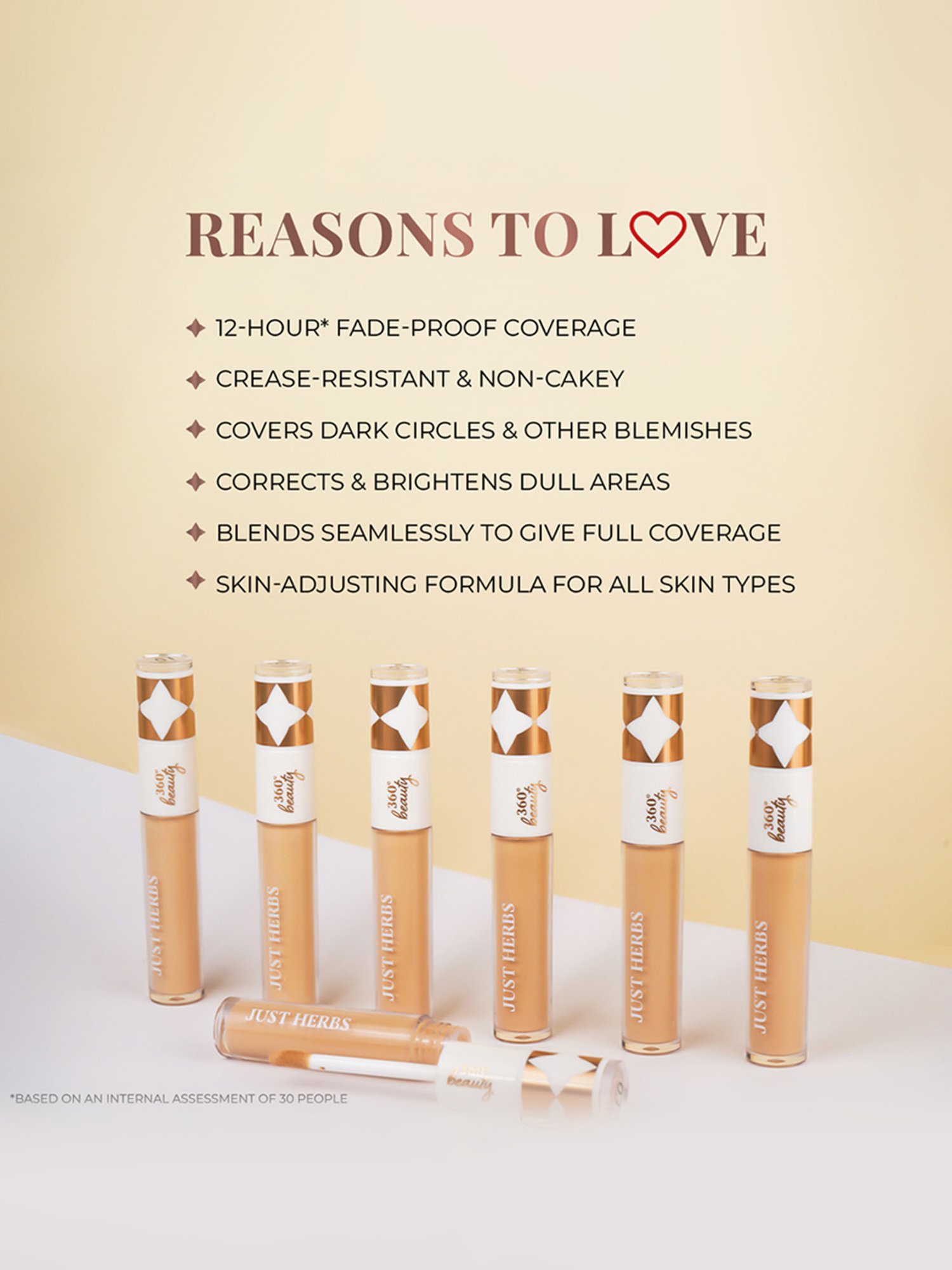 JUST HERBS Brightening & Correcting Concealer 03-Ivory - 6 ml