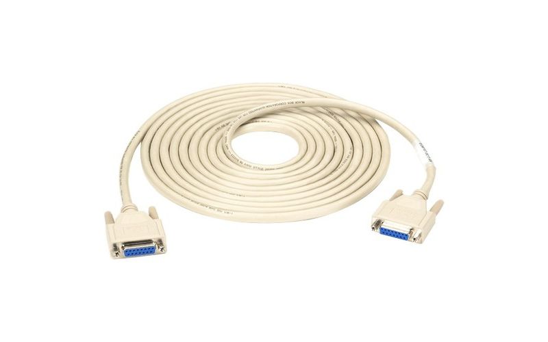 Black Box DB15 Thumbscrew Cable - Female/Female, 20-ft - 20 ft DB-15 Video Cable for Computer, Video Device - First End: 1 x DB-15 Female Video