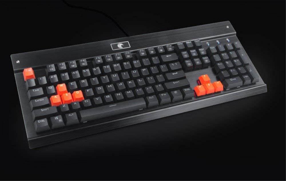 Honbay 9 Orange PBT Keys Backlit Translucent Keycaps for Mechanical Keyboard with Red Key Puller
