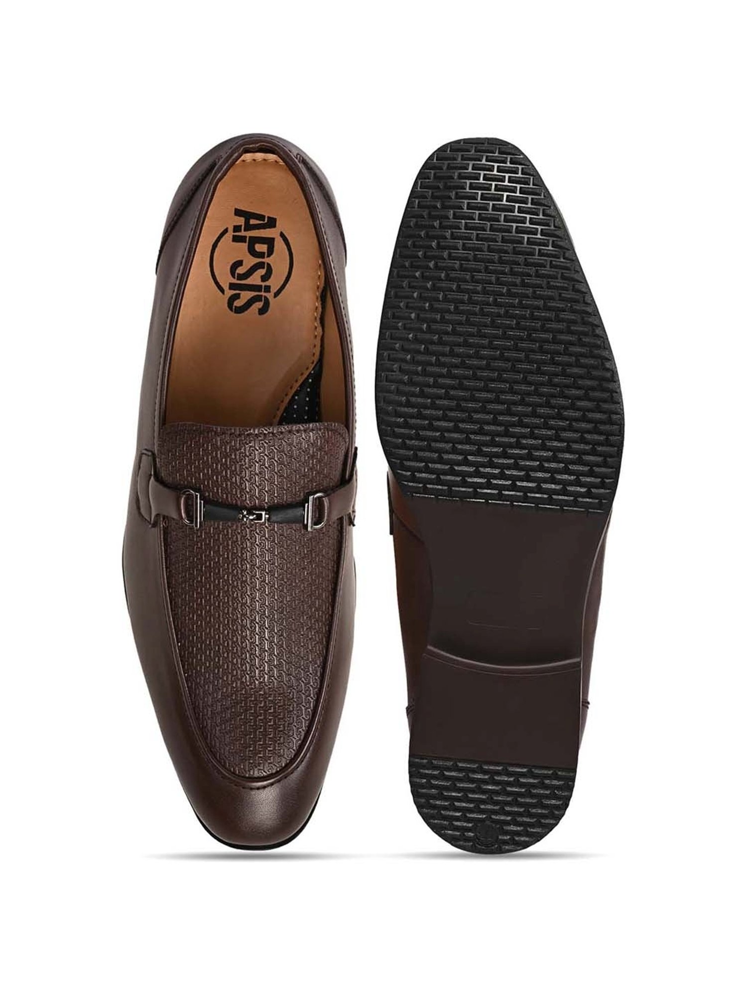 Apsis Men's Brown Formal Loafers