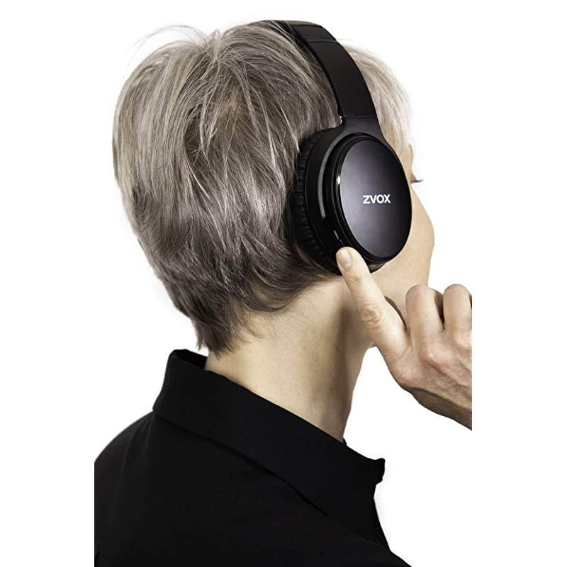 AccuVoice AV50 Bluetooth Noise Cancelling Headphones with AccuVoice Dialogue Boost Technology Black