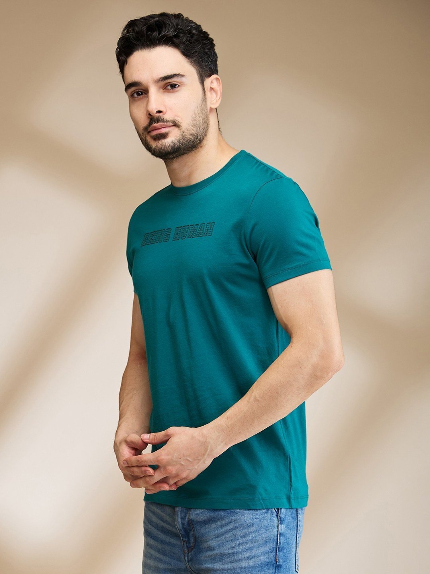 Being Human Grey Regular Fit Printed T-Shirt