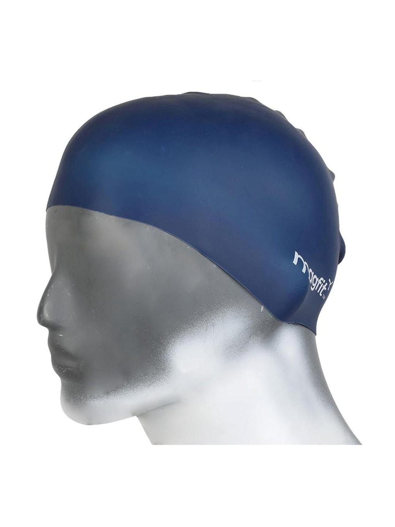 MagFit Blue Long Hair Swimming Cap