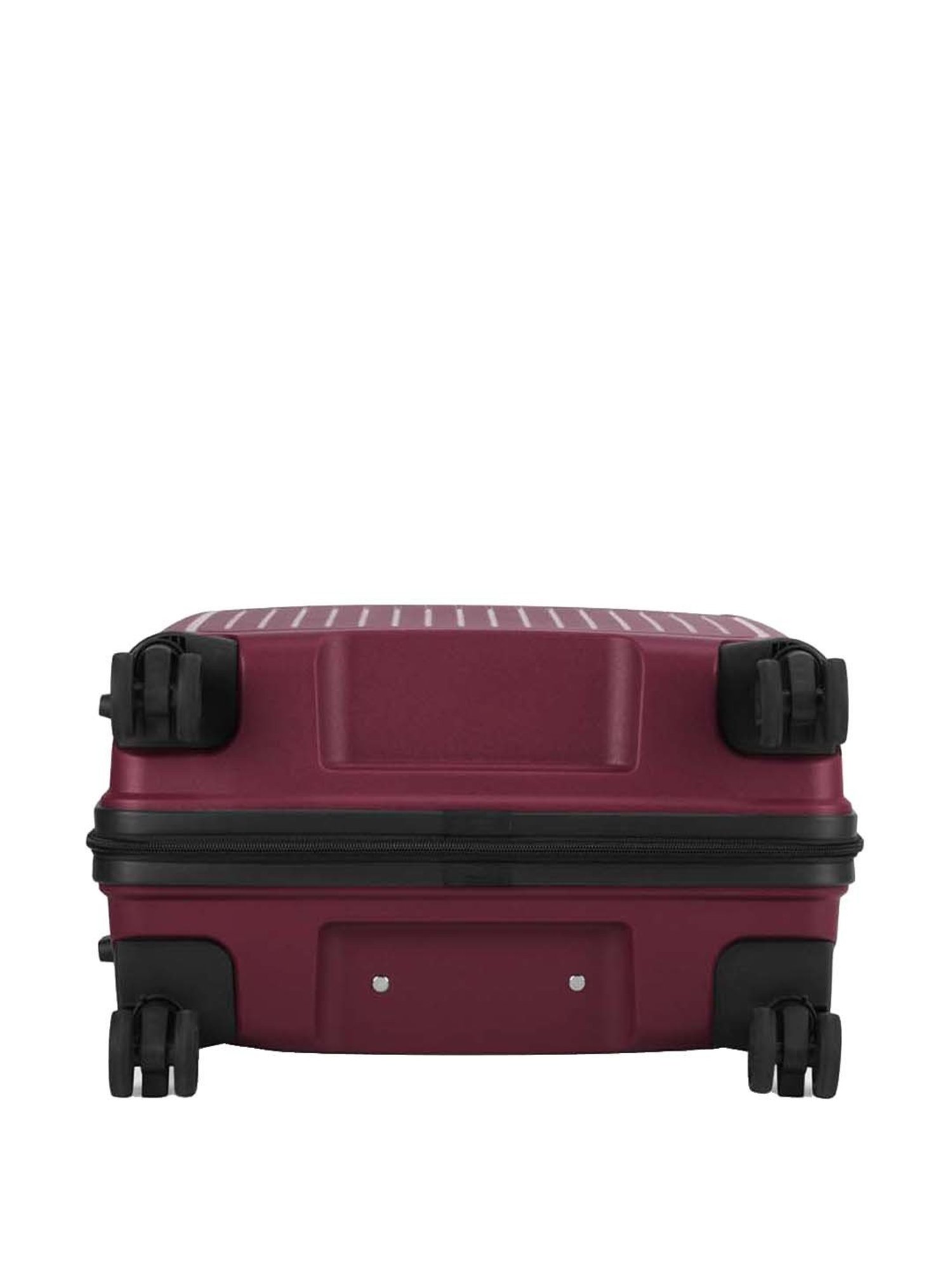 Aristocrat Locus Maroon Striped Hard Medium Trolley Bag - 47 cm