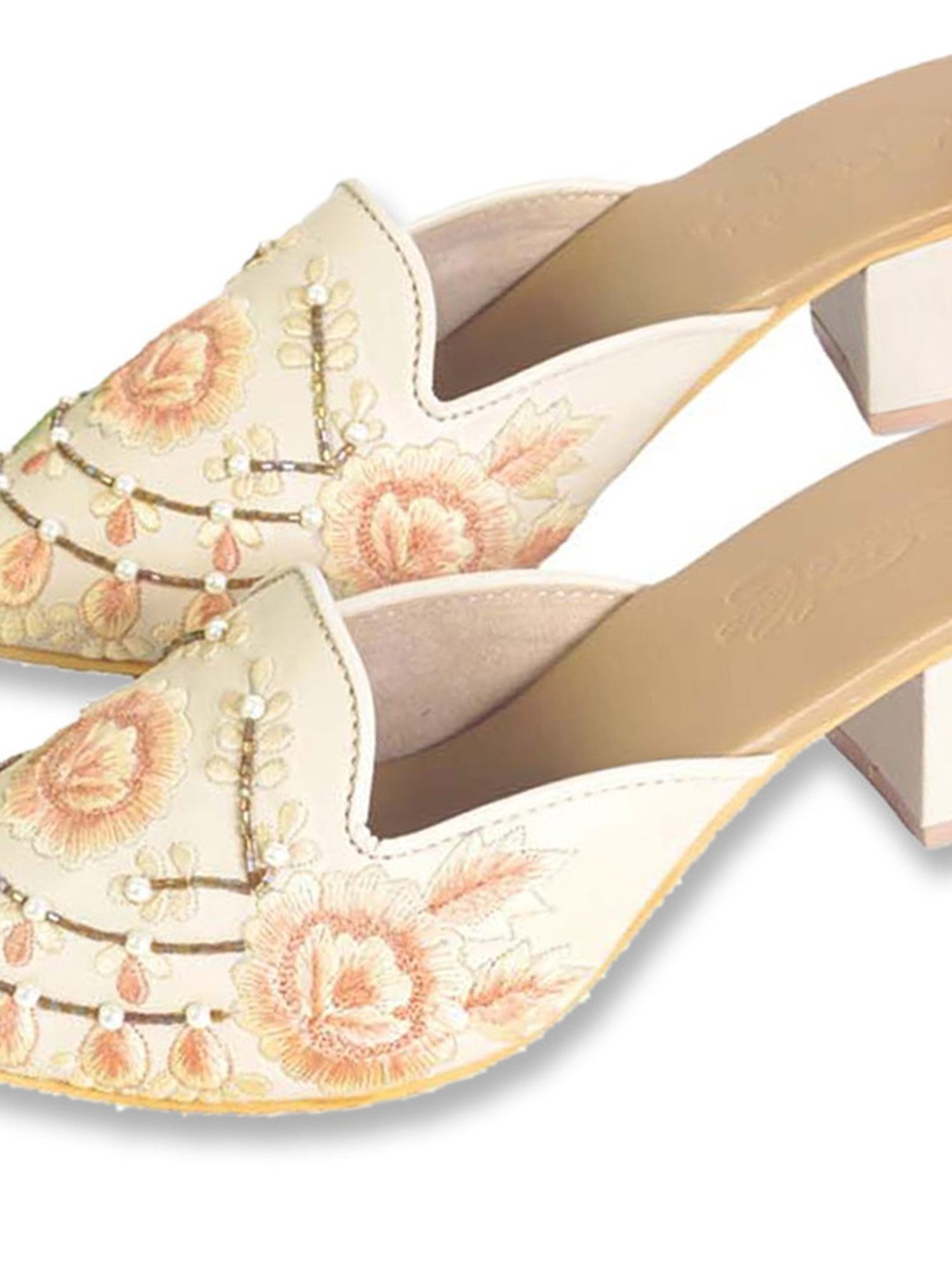 Sole House Women's Cream Mule Shoes