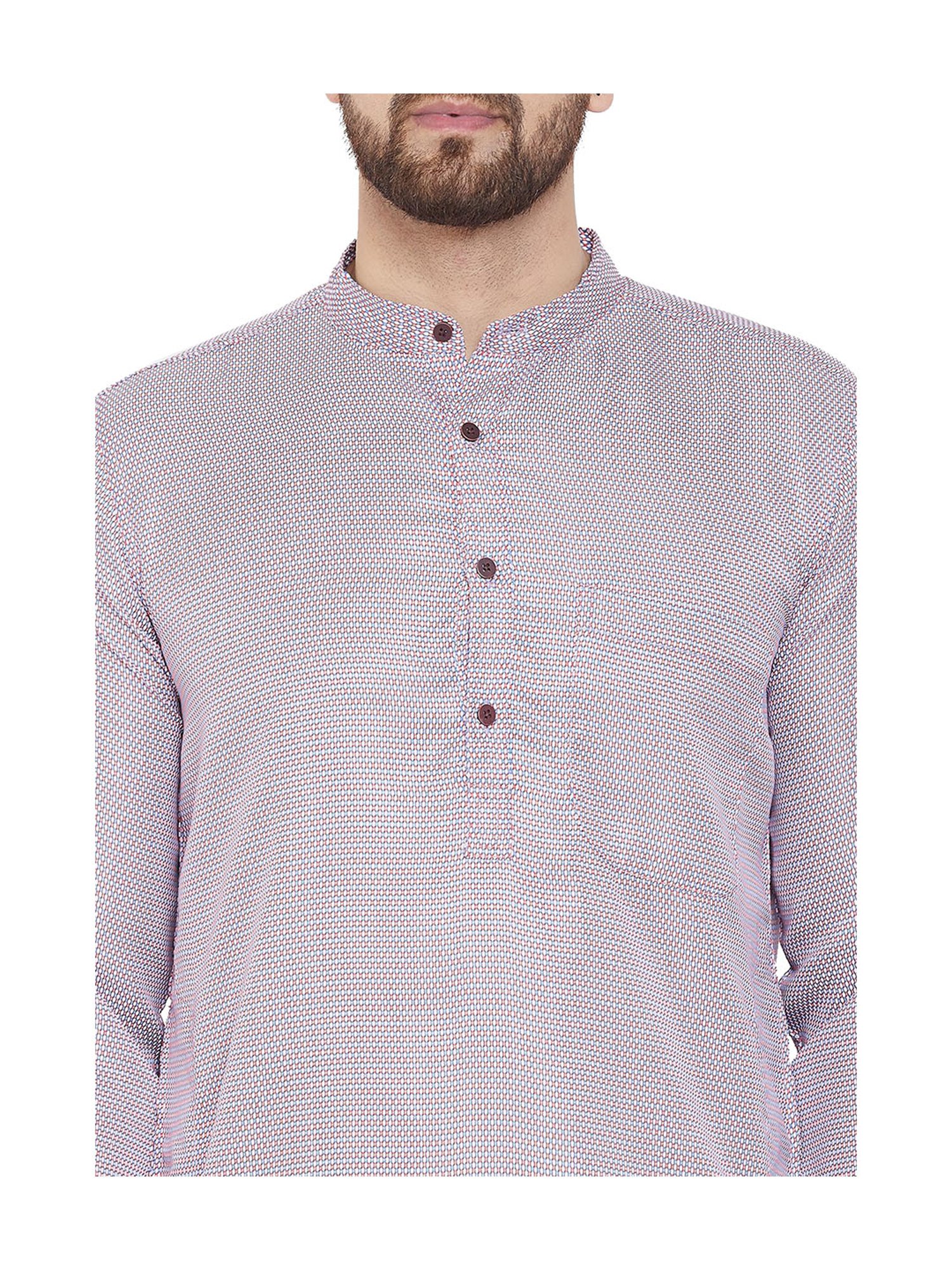 Even Blue Cotton Kurta