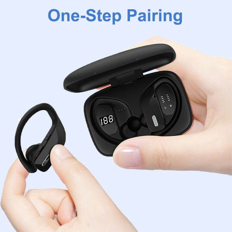 Ochine T17 TWS Wireless Bluetooth 5.0 Headset, LED Smart Digital Display, Stereo Noise Reduction,Sports Earhook