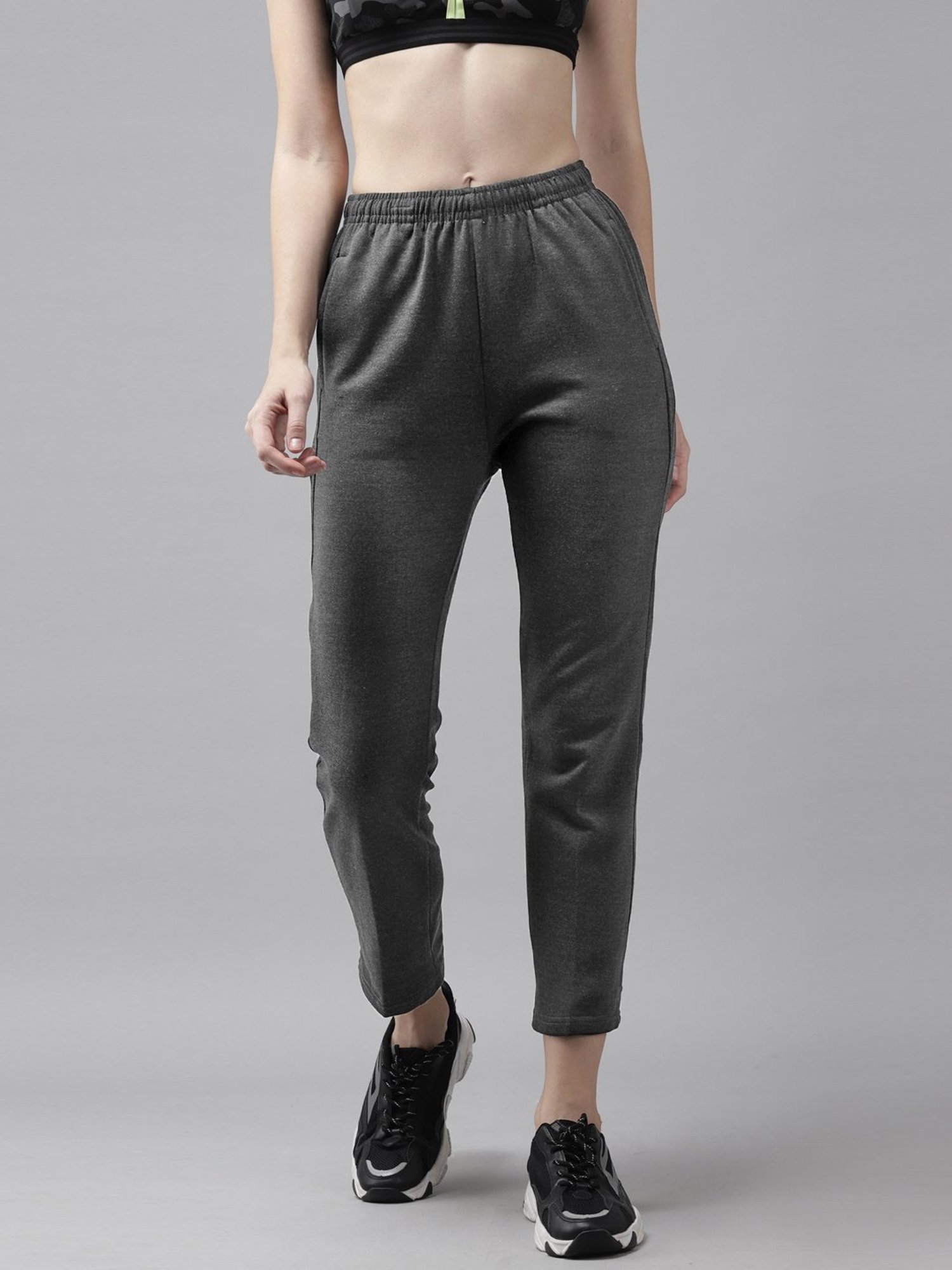 Cayman Grey Mid Rise Trackpants