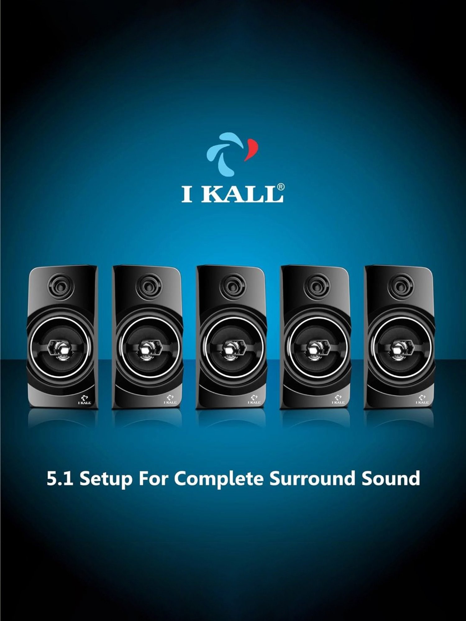 I Kall IK-444 5.1 Channel Home Theatre (Black)