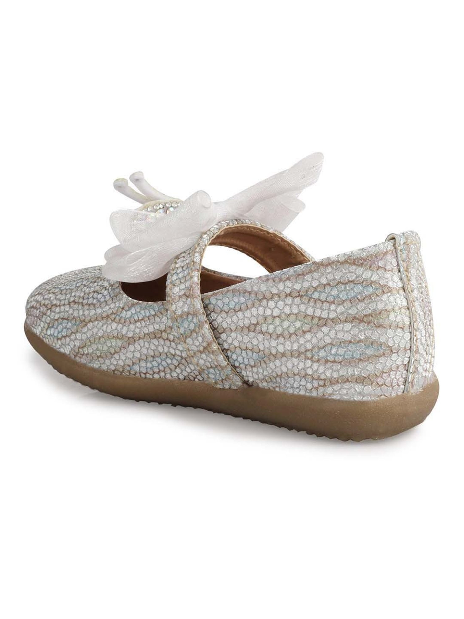 Minesole Kids Silver Mary Jane Shoes