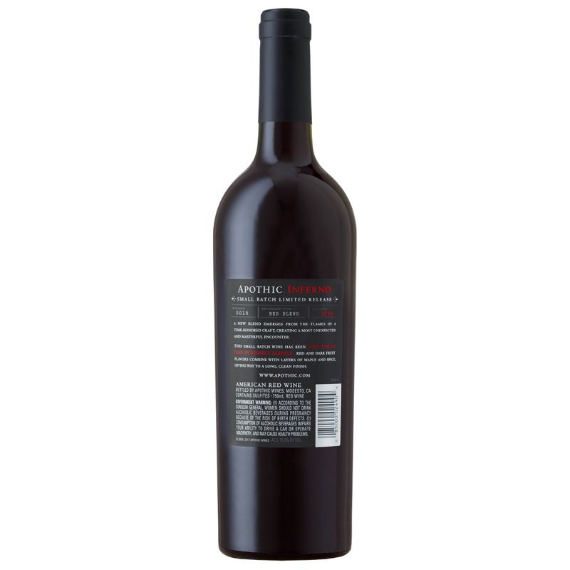 Apothic Inferno Red Blend Wine - 750ml Bottle