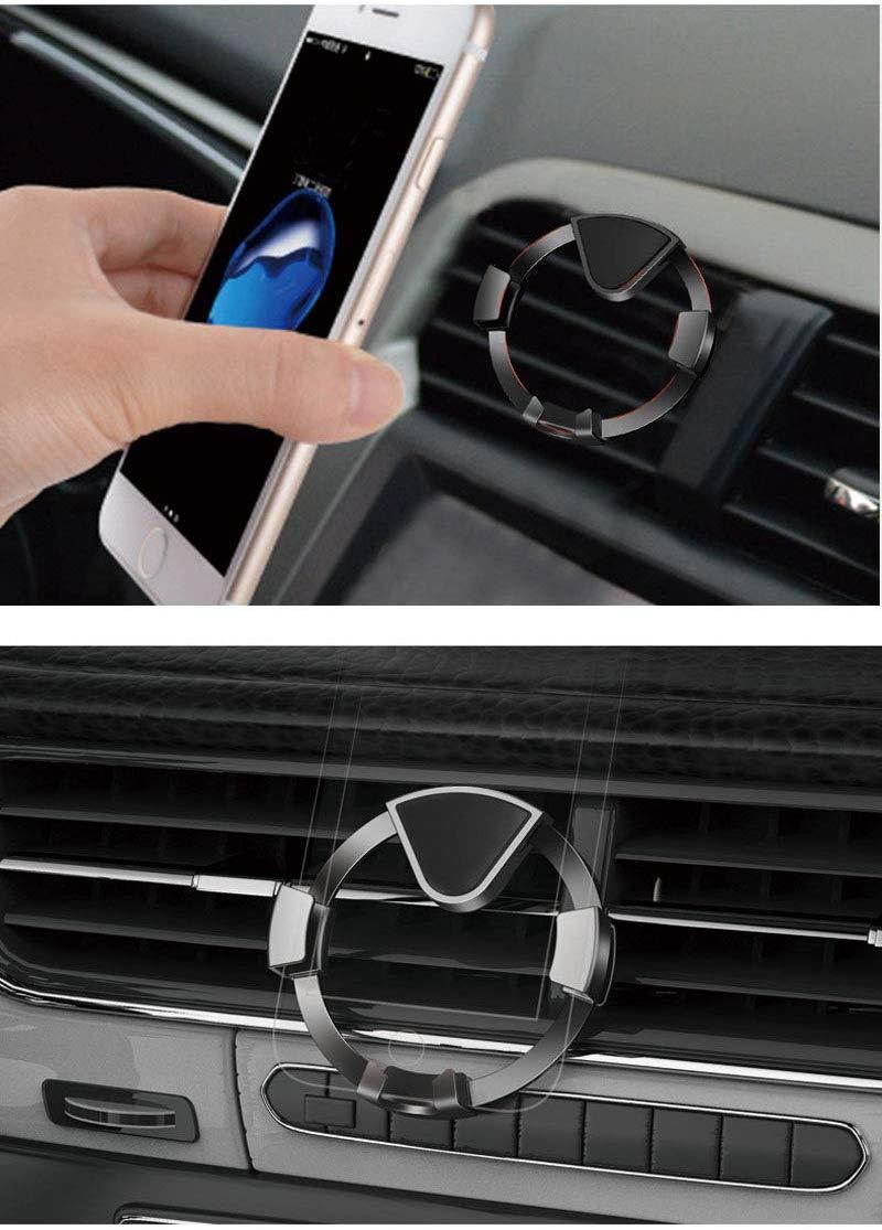 Universal Cell Phone Holder with Gravity Sensor Design Creative Round Shaped Air Vent Car Mount for Smartphone