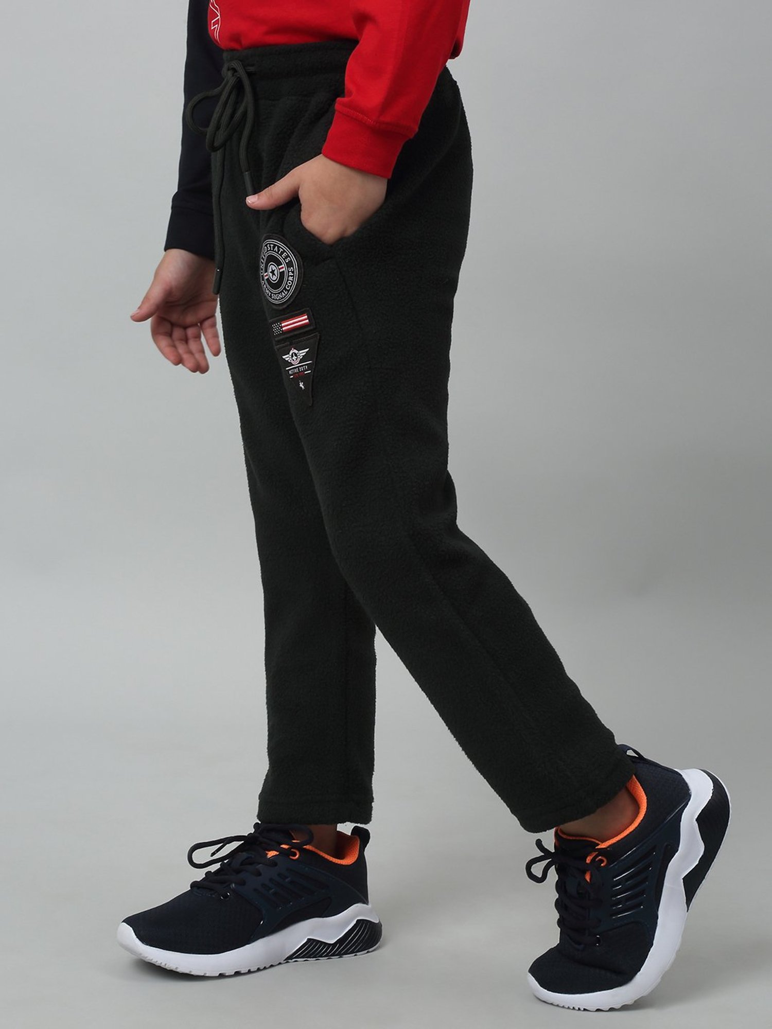 Cantabil Boys Olive Solid Trackpants
