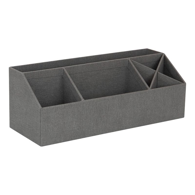 Elisa Canvas Desk Organizer Gray - Bigso Box of Sweden