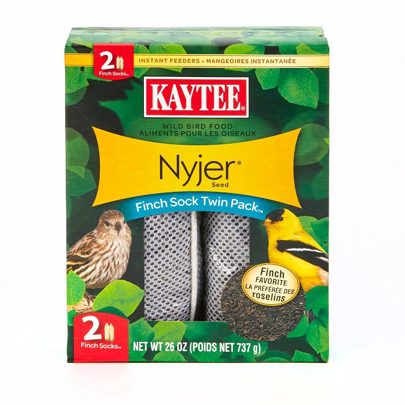 Kaytee Nyjer Seed Bird Feeder Finch Sock Twin Pack - 26oz