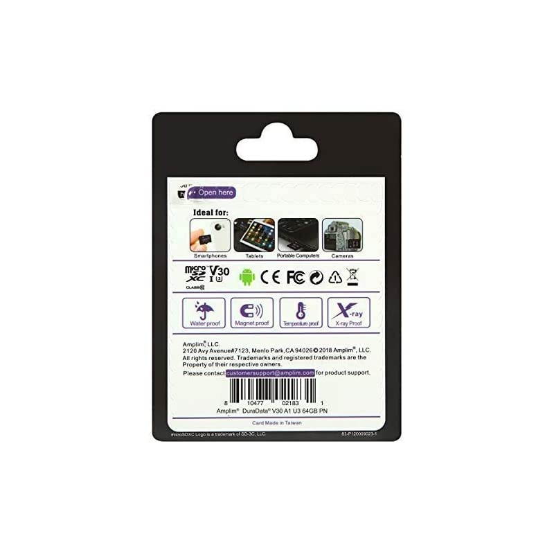 64GB Micro SD Card Plus Adapter Pack  64 GB MicroSD SDXC Class 10 Pro U3 A1 V30 Extreme Speed 100MBs UHSI UHS1 TF XC MicroSDXC Memory Card for Cell Phone Nintendo Galaxy Fire Gopro