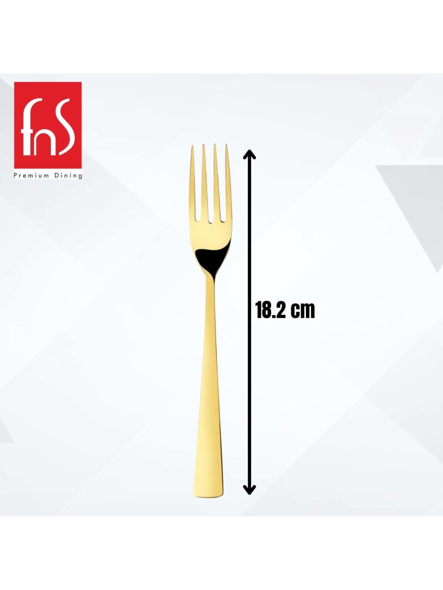 FnS Gold Stainless Steel Dinner Fork - Set of 6