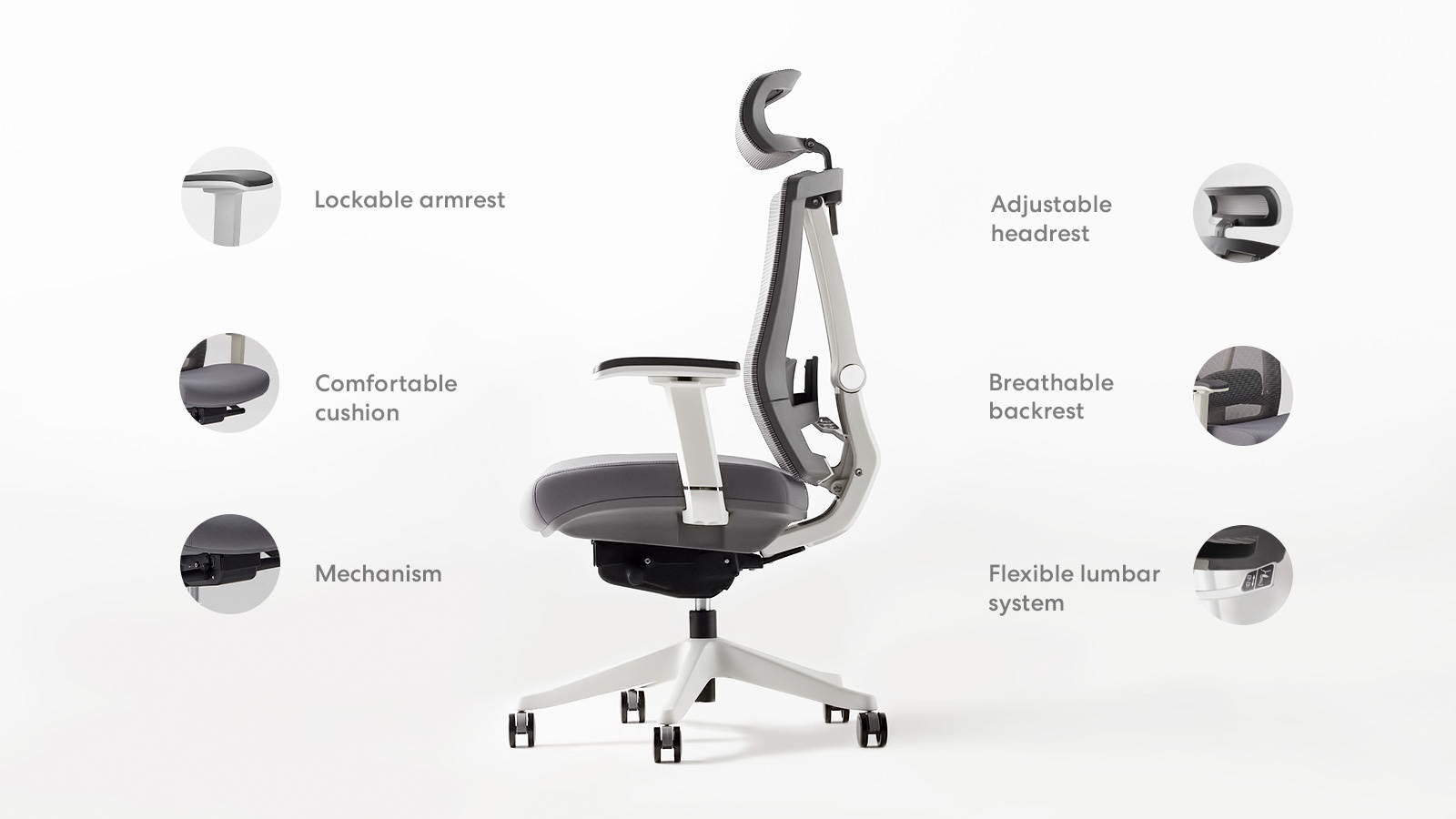 Autonomous Ergonomic Office Chair - ErgoChair Pro Cool Grey