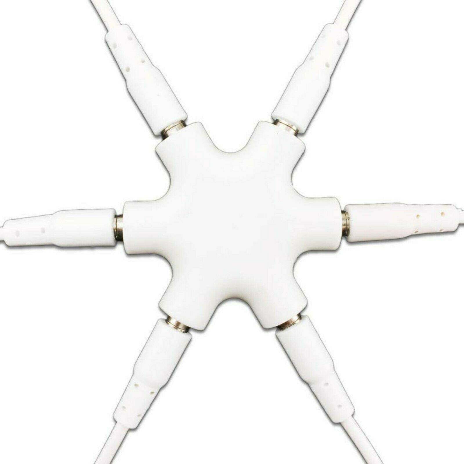 3.5mm Earphone Headphone 6way Audio Splitter 1 Male to 2 3 4 5 Female Port Cable