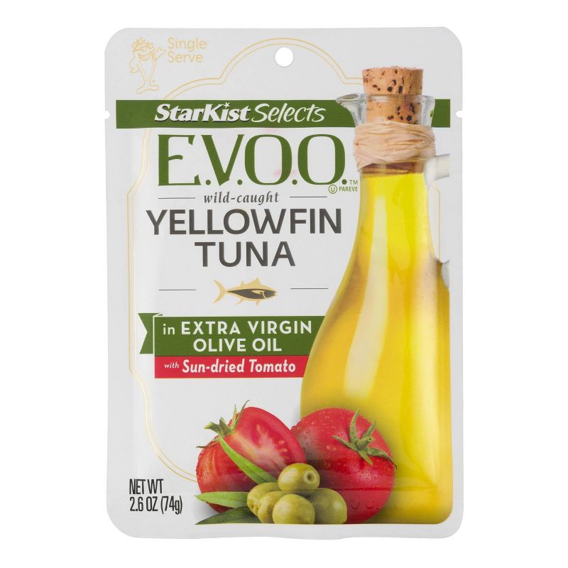 StarKist Selects Yellowfin Tuna with Sundried Tomato in Extra Virgin Olive Oil - 2.6oz