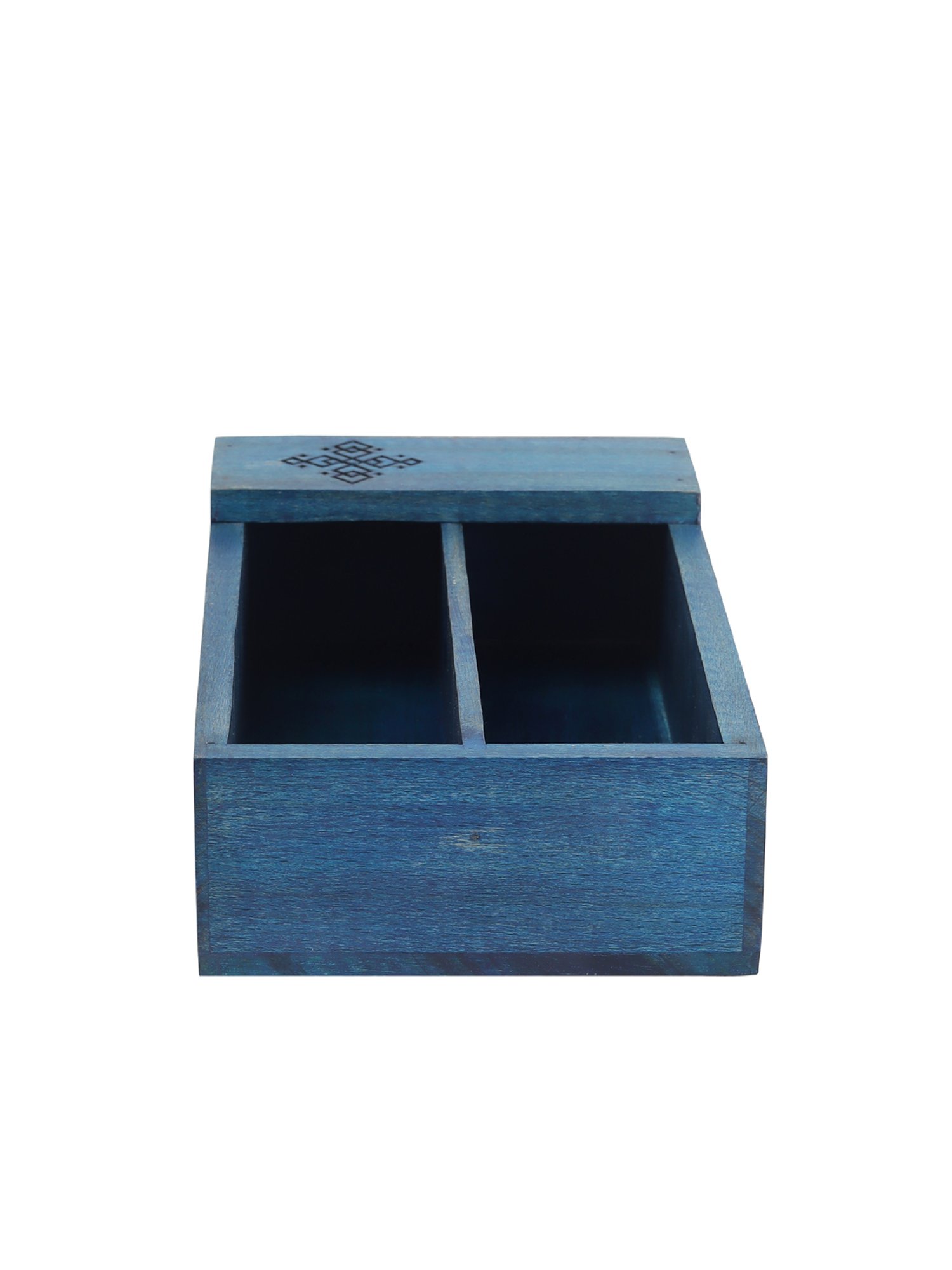 VarEesha Blue Wood Cutlery Tray - Set of 1