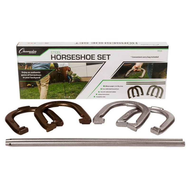 Champion Sports Steel Horseshoes Set