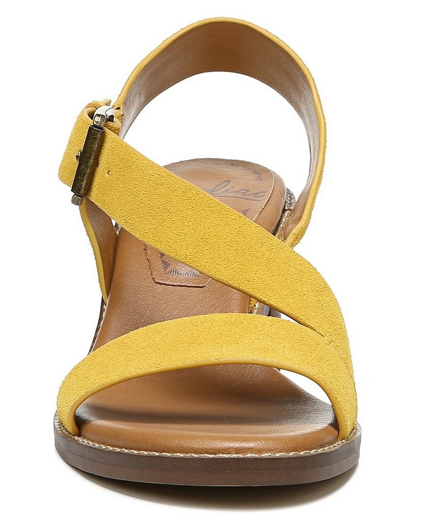 Zodiac Ivy Suede Asymmetrical Block Heel Sandals