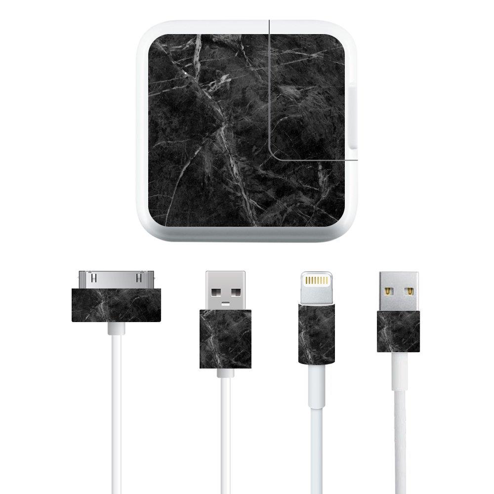MightySkins Protective Vinyl Skin Decal Apple iPad Charge Kit wrap Cover Sticker Skins Black Marble