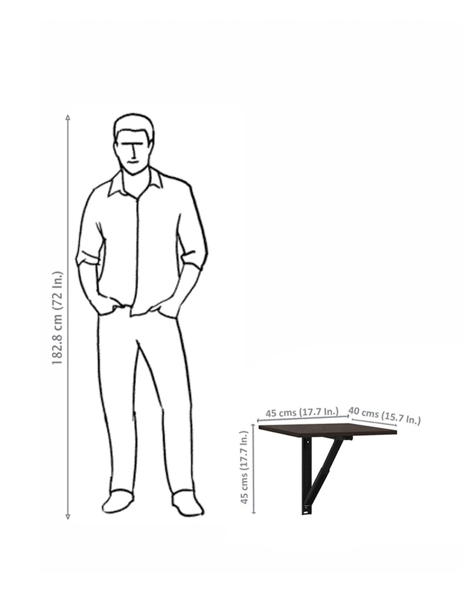 Delite Kom Air Flowery Wenge Engineered Wood Side Table